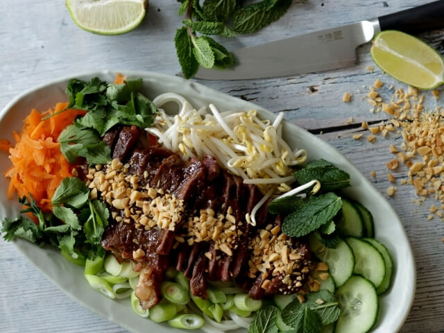 Vietnamese biefstuksalade
